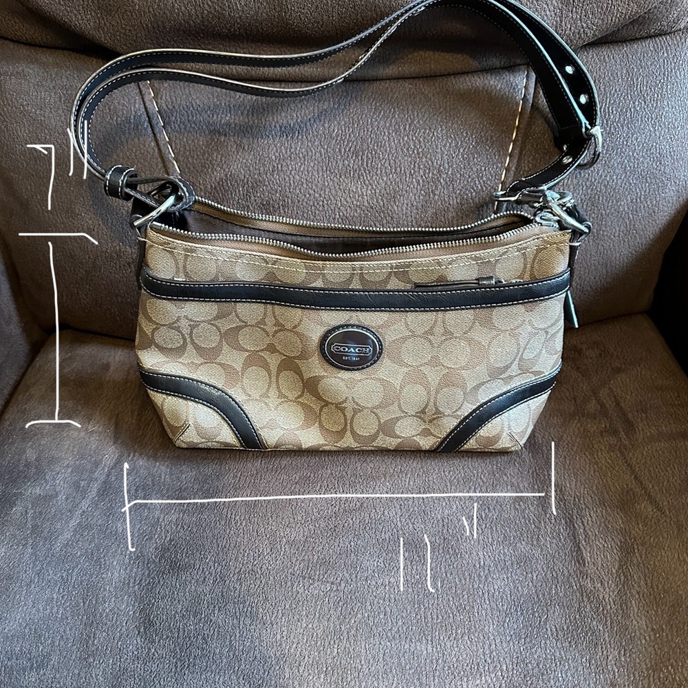 Coach Signature Shoulder Bag - Brown